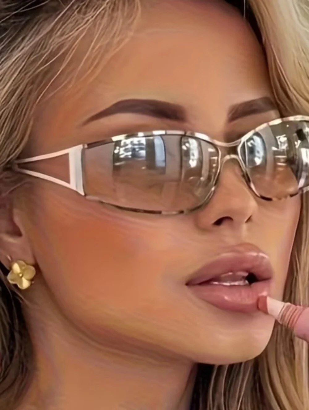 Silvery Photochromic (Color Changing) Women's Sunglasses.